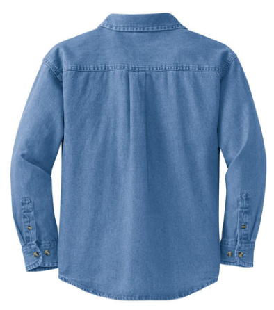 Womens ZSCCA L/S Denim Shirt in Faded Blue